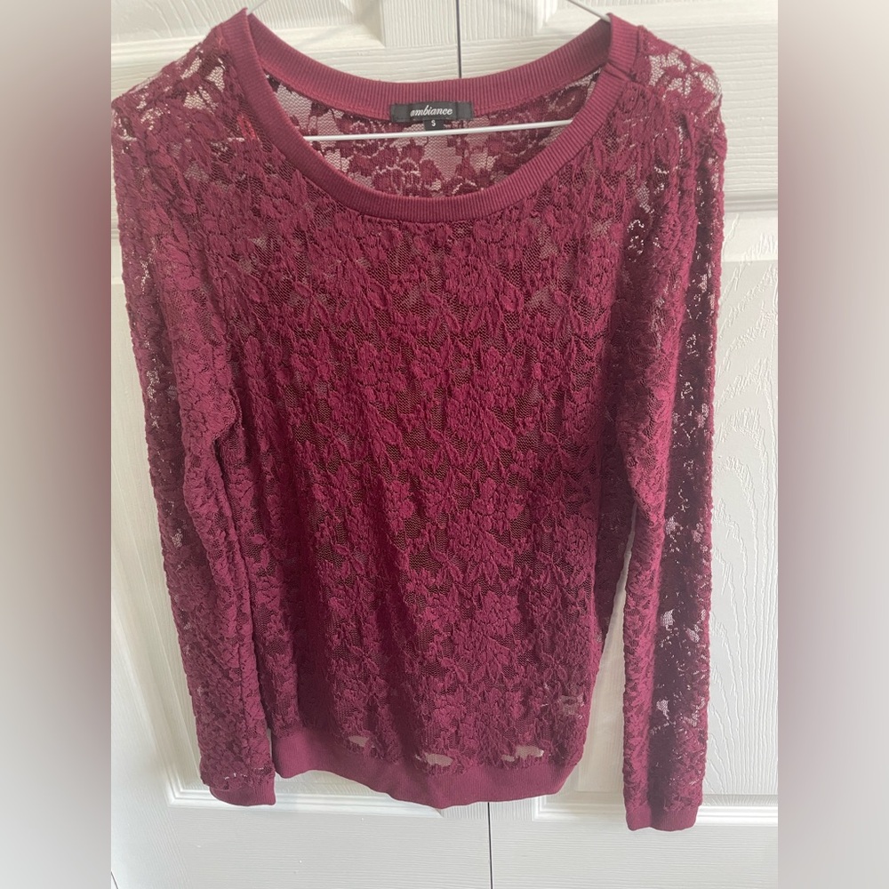 Ambiance sheer flower design shirt